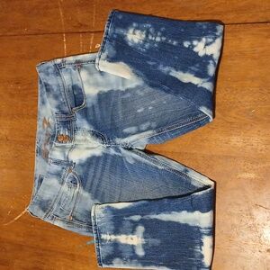 Seven7 cropped jeans, size 8, distressed